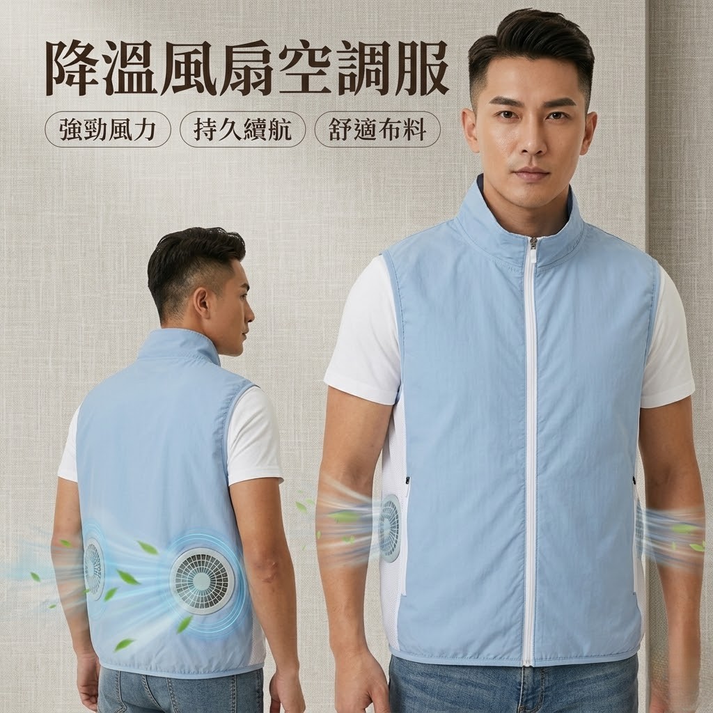 降溫空調服馬甲背心