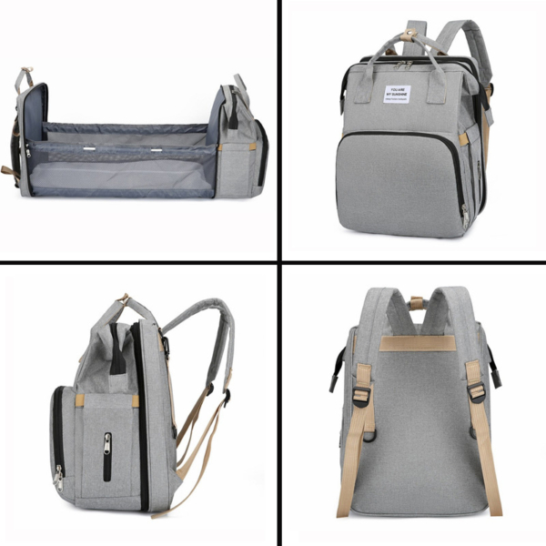 多功能大容量媽咪包・內置折疊式嬰兒床