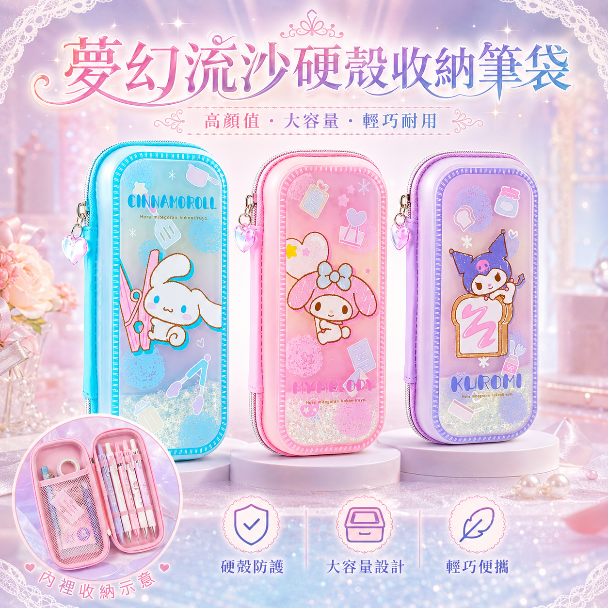 ChatGPT Image 2026年8月5日 下午04_37_02 【三麗鷗】夢幻流沙硬殼大容量筆袋 鉛筆盒